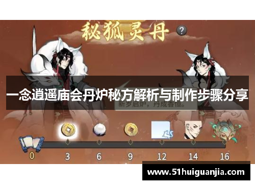 一念逍遥庙会丹炉秘方解析与制作步骤分享